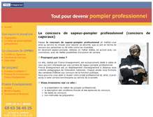 Tablet Screenshot of concours-pompier.fr
